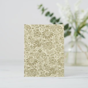 Bloempatroon Antiek Damask Paisley Briefkaart