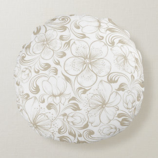 Bloempatroon Custom Grade A katoen (16") Gooi Rond Kussen