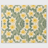 Bloempatroon Daffodil bloemen Cadeaupapier (Vlak)
