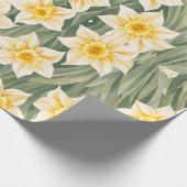 Bloempatroon Daffodil bloemen Cadeaupapier (Hoek)
