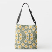 Bloempatroon Daffodil bloemen Crossbody Tas (Achterkant)