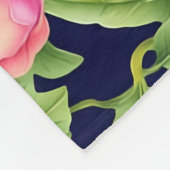 Bloempatroon gember bloemen fleece deken (Hoek)