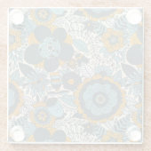  bloempatroon glazen onderzetter (Achterkant)