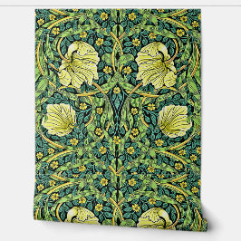 Bloempatroon Gouden Tulp Pimpernel en gebladerte Behang