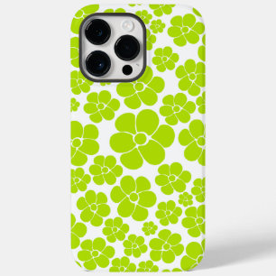 Bloempatroon in Lime Groen en Wit Case-Mate iPhone 14 Pro Max Hoesje