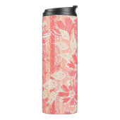 Bloempatroon in modieuze perzikkleuren thermosbeker (Gedraaid links)