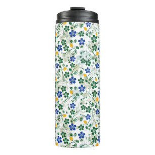 Bloempatroon kleine bloemen 13.w Geen BG Thermosbeker