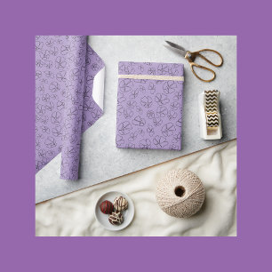 Bloempatroon Lavendel Cadeaupapier