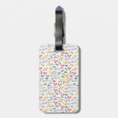 Bloempatroon Lente Bloemen Bagagelabel (Achterkant verticaal)