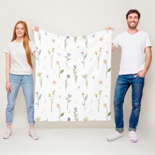 Bloempatroon Lente Bloemen Fleece Deken