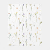 Bloempatroon Lente Bloemen Fleece Deken (Voorkant)