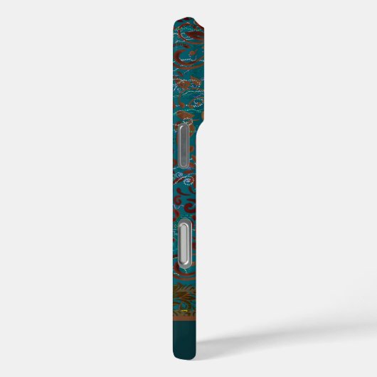 Bloempatroon Monogram iPhone / iPad hoesje (Achterkant / Rechts)