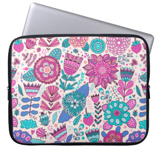  bloempatroon. Naadloze botanische textuur Laptop Sleeve