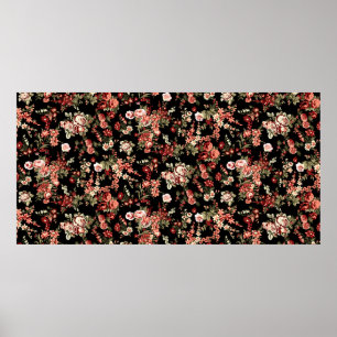 Bloempatroon. Naadloze florale achtergrond. Poster
