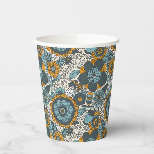  bloempatroon papieren bekers (Links)