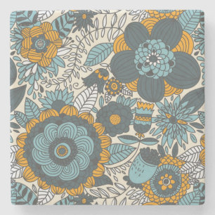 bloempatroon stenen onderzetter