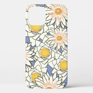 Bloempatroonlotuslib iPhone 12 Hoesje