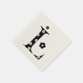 Bloempatroonplaat L Servetten (Hoek)