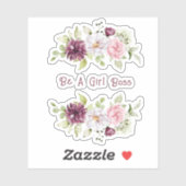 bloempeony "Be a Girl Boss" Vinyl Sticker (Vel)