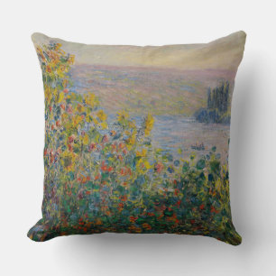 Bloemperken bij Vétheuil, Impressionistisch Landsc Kussen