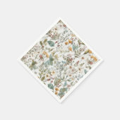 Bloempersen Bloemen Waterverf Servet (Hoek)