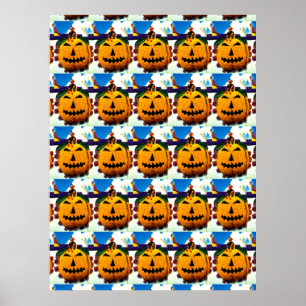 Bloempompoenen en heksen poster