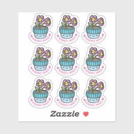 Bloempot Happy Mail Custom-Cut Vinyl Sticker