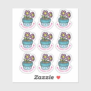 Bloempot Happy Mail Custom-Cut Vinyl Sticker