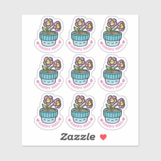 Bloempot Happy Mail Custom-Cut Vinyl Sticker