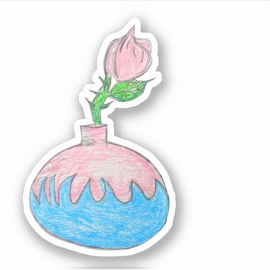 bloempot sticker (Voorkant)