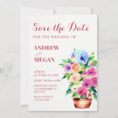 Bloempot verf save the date (Voorkant)