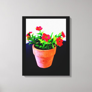 Bloempotje Canvas Afdruk
