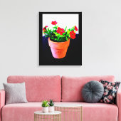 Bloempotje Canvas Afdruk (Insitu (Woonkamer))