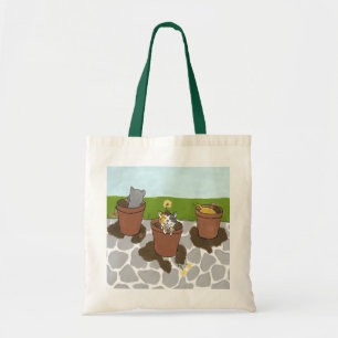 Bloempotje Kittens Canvas tas
