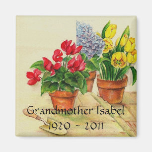 Bloempotten, Grootmoeder Isabel1920 - 2011 Magneet