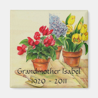 Bloempotten, Grootmoeder Isabel1920 - 2011 Magneet