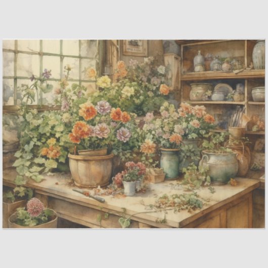 Bloempotten Tissuepapier (Voorkant)