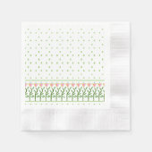  bloemrand van gestileerde tulpen servet (Voorkant)