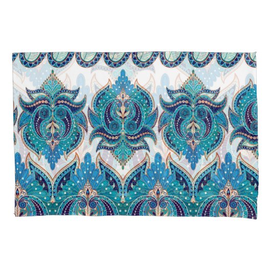 bloemranden: Paisley Design Kussensloop (Voorkant)