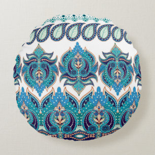 bloemranden: Paisley Design Rond Kussen