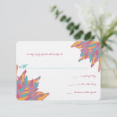 Bloemreactiekaarten RSVP Kaartje (Staand voorkant)