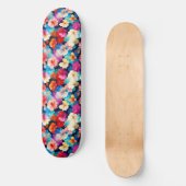 Bloemrijk Meerkleurig Bloemenpatroon-37566 Skateboard (Voorkant)