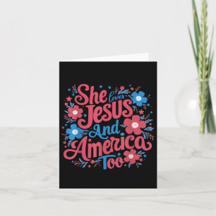 Bloemrijk Ze houdt van Jezus en Amerika 4 juli Kaart
