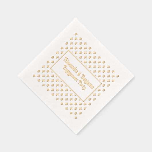 Bloemrijke achtergrond elke gelegenheid - Engageme Folie Servetten (Rechts)