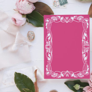 Bloemrijke art nouveau kader uitnodiging template