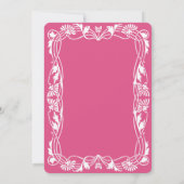 Bloemrijke art nouveau lijst uitnodiging template (Achterkant)