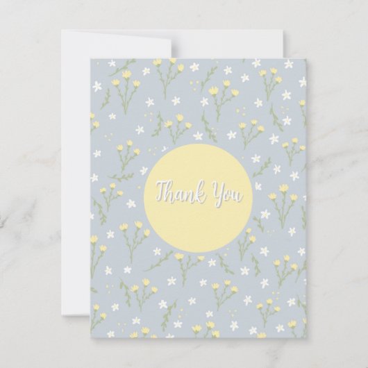 Bloemrijke bedankkaart feestdagenkaart (Voorkant)