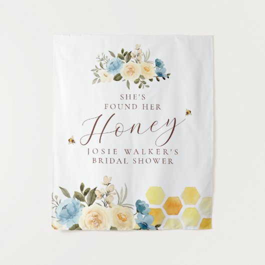 Bloemrijke Bijen Bruidsfeest Wandkleed (Voorkant)