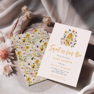 Bloemrijke Bijenkorf Zoete Als Kan Bij Baby Shower Kaart