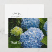 Bloemrijke Blauwe Hortensia Foto Bedankt Briefkaart (Voorkant / Achterkant)